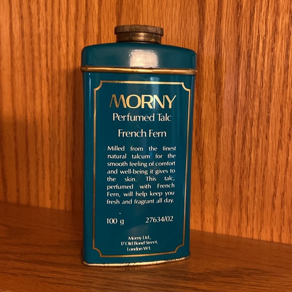 Vintage Morny French Fern PERFUMED TALC Tin - Picture 11 of 16